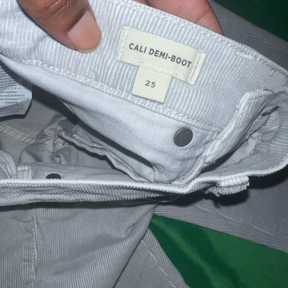 NWT Madewell Cali Denim- Boot Women's Light Gray. Corduroy Jeans size 25 - Picture 8 of 12